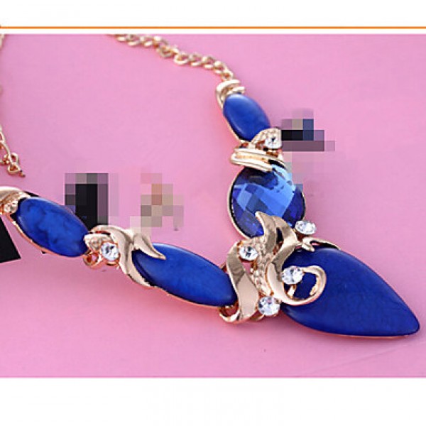 Women Vintage / Party Gold Plated / Alloy / Rhinestone / Resin Necklace / Earrings Jewelry Sets  