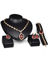18K Gold Plated Choker Chunky Statement Necklace Jewelry Set For Women Multi Layer Necklace Gold  