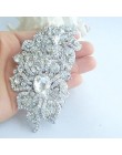 Women's Trendy Alloy Silver-tone Rhinestone Crystal Flower Wedding Bridal Brooch