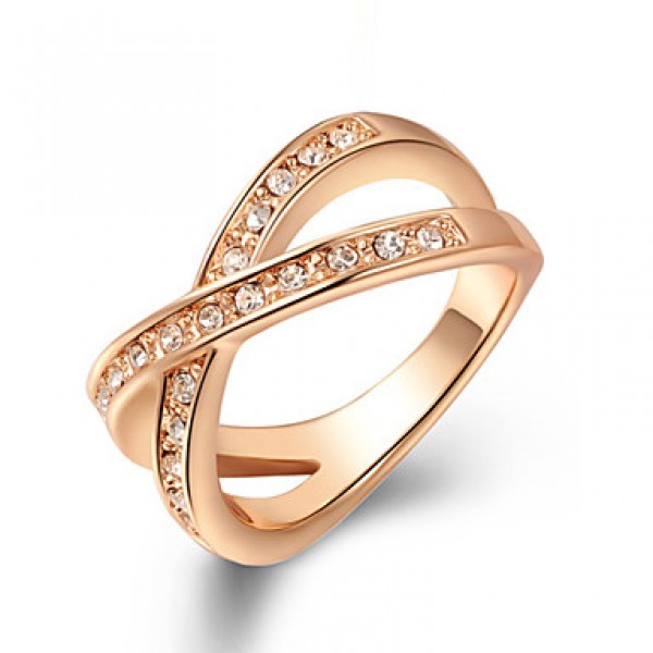  Zircon Cross Statement Rings Wedding/Party/Daily