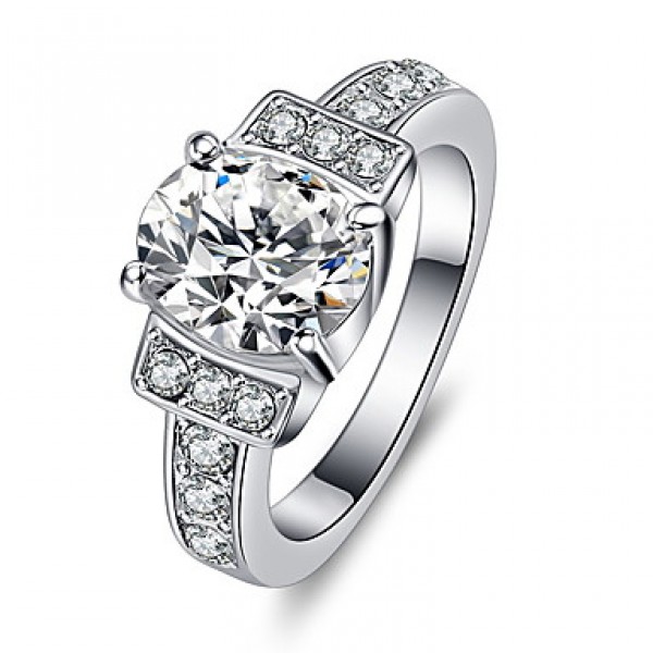 AAA Zircon Statement Ring for Wedding Party
