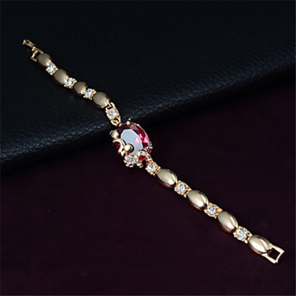 Women's Vintage 18K Gold Plated Zirconia Cut Out Flower Necklace & Earrings & Bracelet & Ring Jewelry Set  