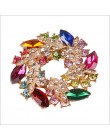  DiamonadeGold Plated Gemstone & Crystal Zirconia Colorful Brooch
