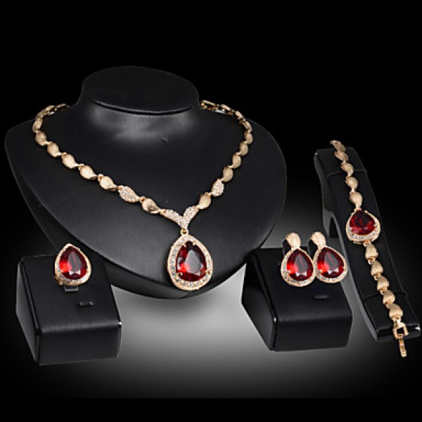 18K Gold Plated Choker Chunky Statement Necklace Jewelry Set For Women Multi Layer Necklace Gold  