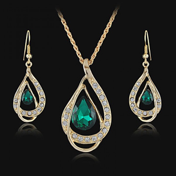 Women's European and American fashion major suit Earrings Necklace Set(1 set)8586-15  