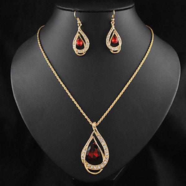 Women's European and American fashion major suit Earrings Necklace Set(1 set)8586-15  