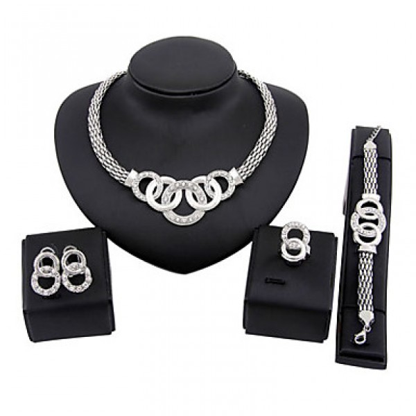 Gold-plated Fashion trendy (Including Necklace, Earring, Bracelet) Jewelry Sets  