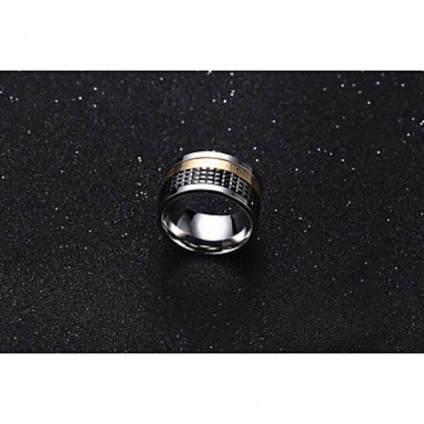 316 Pure Steel Great Wall Lines Man Ring