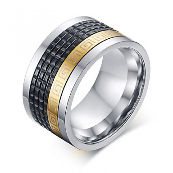 316 Pure Steel Great Wall Lines Man Ring